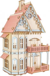 Woodcraft træ 3D puslespil Gotisk villa