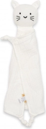 muslin sovebamse New Baby kat hvid