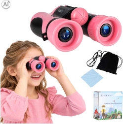 Børnekikkert 8x21 med etui, pink