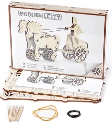 Wooden City 3D træmekanisk puslespil Romersk vogn