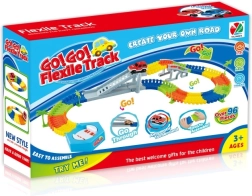 Variabel racerbane med 96 dele og lille bil