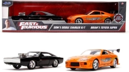 metallegerings bilmodeller Fast & Furious twin pack Toyota Supra og Dodge Charger 1:32