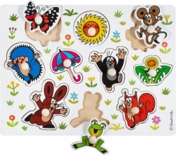 Træpuslespil med knopper MULDVARPEN – stort