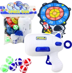 Færdighedsspil Rumskydning med pistol og kugler med velcro