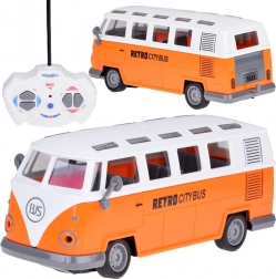 Retro RC-bus med lys – fjernstyret model RETRO CITY BUS