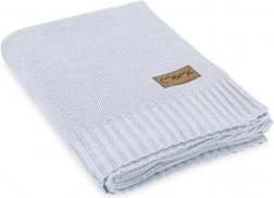 Babystrikket tæppe MoMi HUG grå