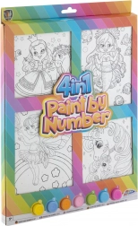 Maler efter tal 4-i-1 til piger – kreativt sæt