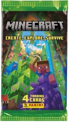 Panini Minecraft samlekort 3. serie (Create, Explore, Survive) – boosterpakke med 4 kort