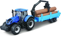 landmandssæt traktor New Holland T7.315 HD med 3 trailere 10 cm
