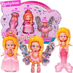 KookyLoos Fairytale Hearts 3-i-1 – fe, havfrue og prinsesse
