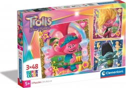 Clementoni puslespil Trolls, 3×48 brikker
