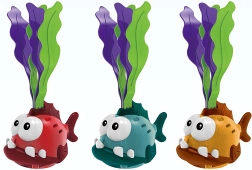 Vandlegetøj med LED-effekter formet som en fisk