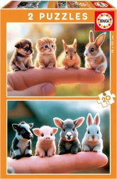 Educa Puslespil Små dyr 2x20 brikker