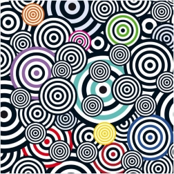 Curiosi firkantet puslespil Q Shake mønster V 70 brikker