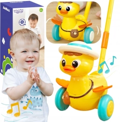 Woopie tryk-knap gåvogn på stang and med lys og lyde