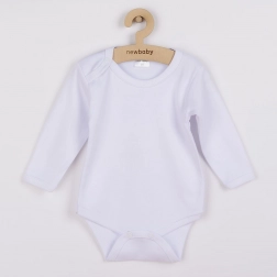 babybody med lange ærmer New Baby – hvid