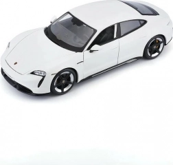 Welly Porsche Taycan Turbo S 1:24 cremefarvet bilmodel