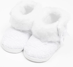Baby vinter blonde støvletter New Baby, hvide, 0–3 måneder