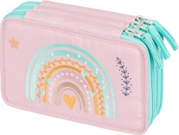 Šole-trekantet penalhus BAAGL Regnbue pink