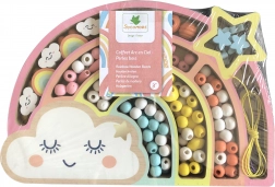 Træ perler i pastelfarver Regnbue