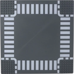 Byggeplade til klodser – vejkryds 26 × 26 cm