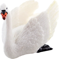 Plastfigur svane 8 cm
