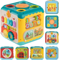 Woopie Baby multifunktionel Montessori-aktivitetskube 6 i 1