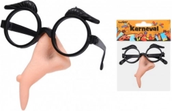 Hekse-karnevalssæt – plastiknæse og briller