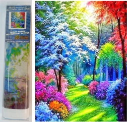 Diamantmosaik - Farvestrålende skov