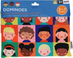 Petit Collage domino 2 i 1 følelser og tal