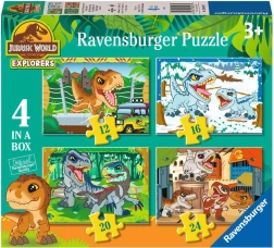 Puslespil Jurassic World 4-i-1 til børn (12, 16, 20, 24 brikker) RAVENSBURGER