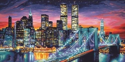 Diamantmaleri Natlige New York 30 × 40 cm