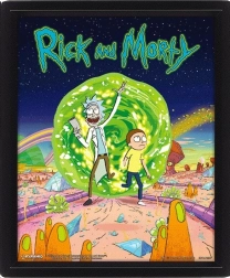 3D-billede i ramme Rick and Morty Portal