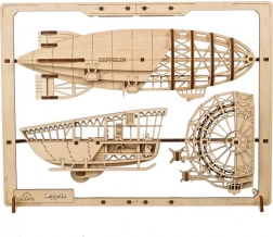 Ugears 3D-puslespil Zeppelin 2,5D – træmekanisk model, 49 dele