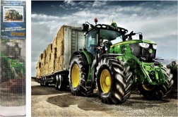 Diamantmaling Traktor med trailer John Deere 30x40cm