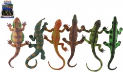 Sæt af gummibaserede firben med sugekop i boks