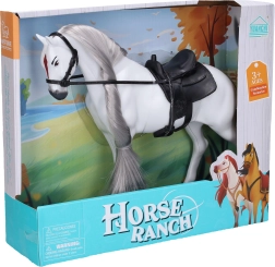 Hestefigur med sort sadel 32 cm - 1 stk.