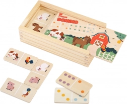 domino farm 2kids toys – dobbeltsidet træ-domino til børn