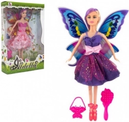 Fe-dukke med vinger og tilbehør