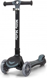 Børne trehjulet løbehjul Milly Mally Boogie, sort