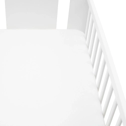 Jersey stræklagen til barneseng NEW BABY 120 × 60 hvid