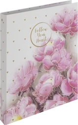 A4-ringbind med laminering, 4 ringe, Romantic magnolia