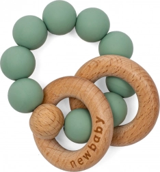 Bidering med silikonekugler grøn New Baby