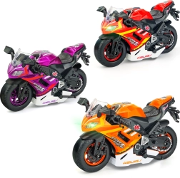 Motorcykel med pullback og effekter 16 cm