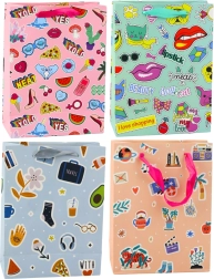 Gavepose med klistermærkedesign