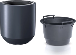 Urtepotte med indsats HEOS, antracit, diameter 39 cm