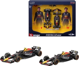 bburago 1:43 formula 1 dobbelpakke red bull racing rb20 (2024) verstappen og perez