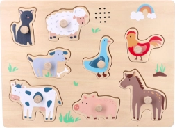 Lydpuslespil i træ – bondegård