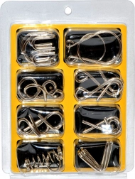 Sæt med metalpuslespil 8 stk