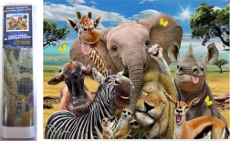 Diamantmaleri Safari selfie 30 × 40 cm